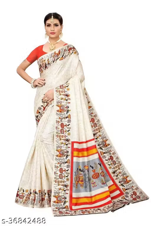 Silk Pink Tassels and Latkans Saree With Blouse