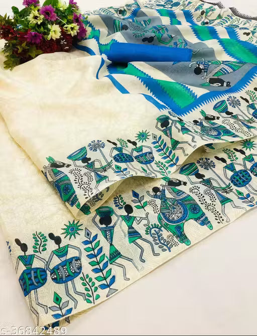 Silk Pink Tassels and Latkans Saree With Blouse